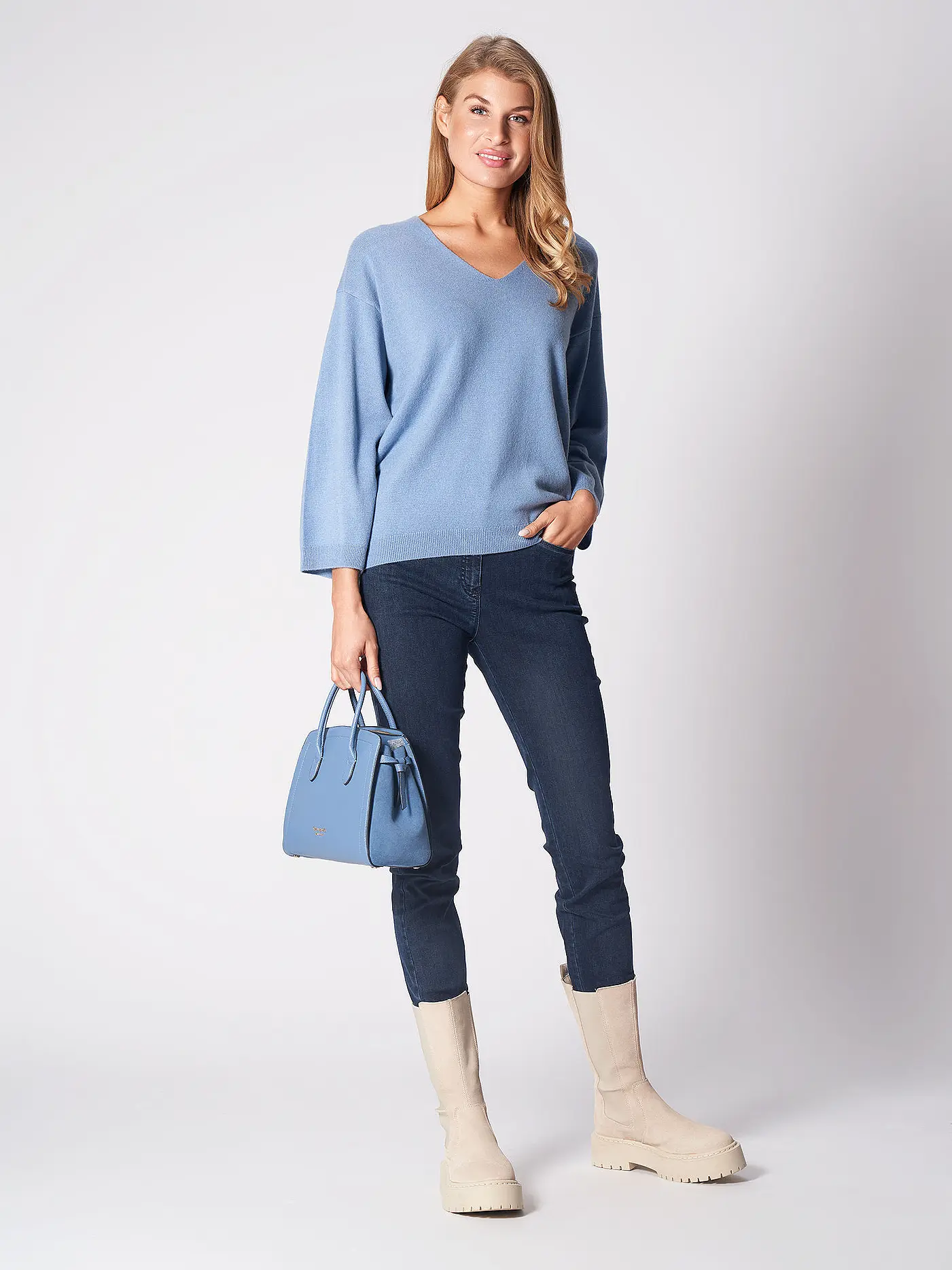 REPEAT | Kaschmir Pullover | hellblau